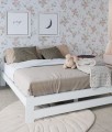 Białe łóżko drewniane - Arizona 160x200 | Łóżko i materac
