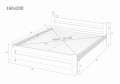 Białe łóżko drewniane - Arizona 160x200 | Łóżko i materac