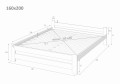 Łóżko drewniane - 160x200 Dakota | Łóżko i materac