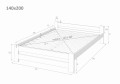 Łóżko drewniane - 140x200 Dakota | Łóżko i materac