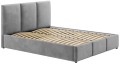 Łóżko 140x200 Tapicerowane Cosenza Welur Szare