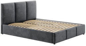 Łóżko 180x200 Tapicerowane Cosenza Welur Ciemno Szare