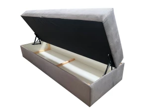 Łóżko 70x200 Tapicerowane hotelowe Albareto + Pojemnik + Materac + Toper Tkaniny I Kolory Do Wyboru