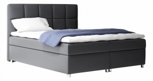 Łóżko kontynentalne Montijo z pojemnikiem, materacem i toperem 
