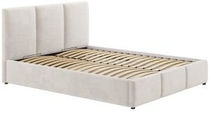 Łóżko 180x200 Tapicerowane Cosenza Welur Ecru