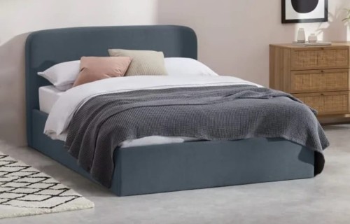 Łóżko tapicerowane z pojemnikiem Alano