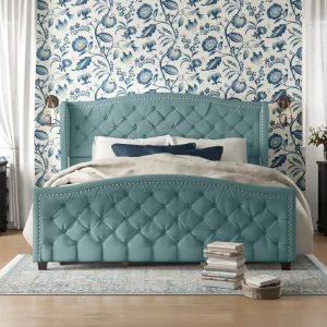 Łóżko tapicerowane z pojemnikiem Caraso