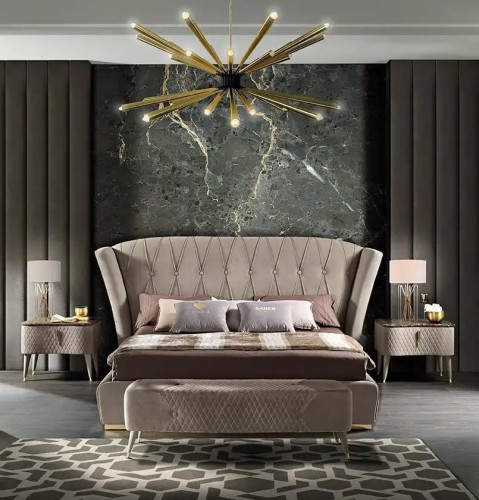 Łóżko tapicerowane z pojemnikiem Cetara