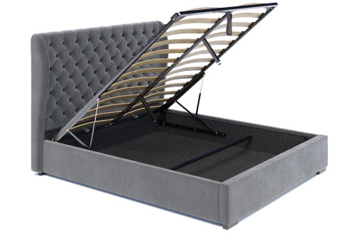 Łóżko tapicerowane z pojemnikiem Rimini