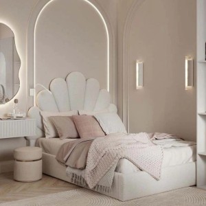 Łóżko tapicerowane z pojemnikiem Salve