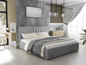 Łóżko tapicerowane z pojemnikiem CATANIA 