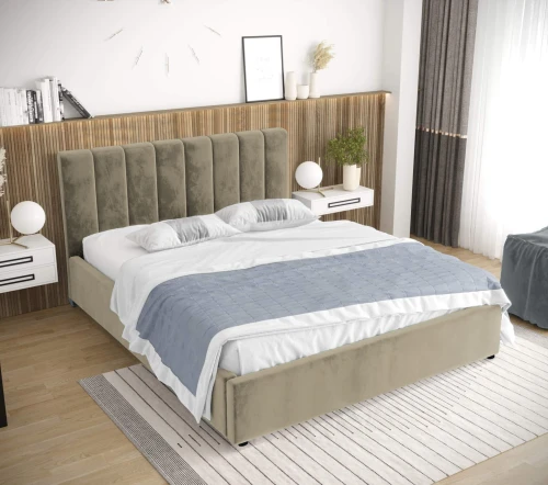 Łóżko tapicerowane z pojemnikiem Vinci 120x 200 Riviera 21 | Outlet (31397)