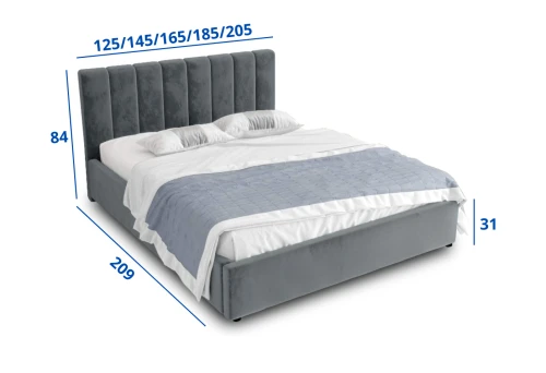 Łóżko tapicerowane z pojemnikiem Vinci 120x 200 Riviera 21 | Outlet (31397)