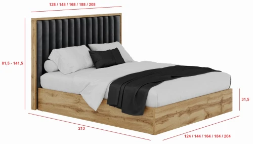 Łóżko tapicerowane 140x200 z pojemnikiem Perugia I Soft 011 I Outlet 36645