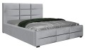 Łóżko 140x200 Tapicerowane Bergamo Welur Szare
