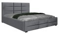 Łóżko 180x200 Tapicerowane Bergamo Welur Ciemno Szare