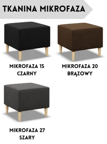 Pufa BARTELLA 50x50 - Kolory do wyboru