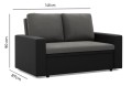 Sofa MERANO 2-osobowa - Funkcja Spania | Pojemnik | Kolory do wyboru
