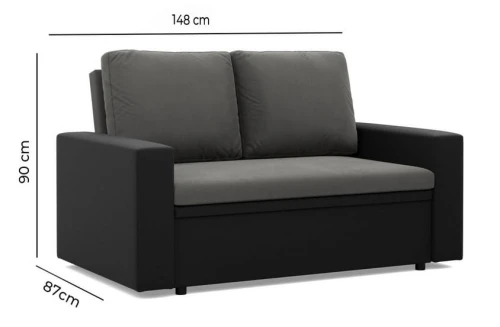 Sofa MERANO 2-osobowa - Funkcja Spania | Pojemnik | Kolory do wyboru