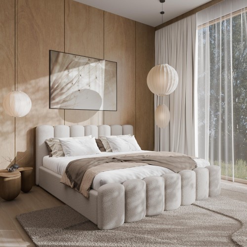 Łóżko tapicerowane z pojemnikiem Vieste