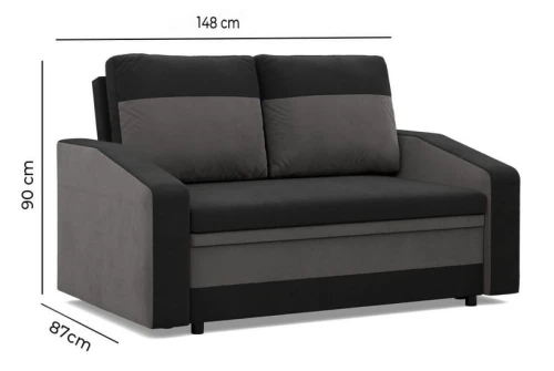 Sofa OLBIA 2-osobowa - Funkcja Spania | Pojemnik | Kolory do wyboru