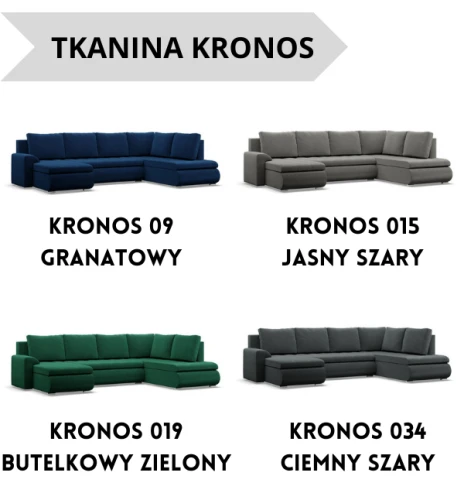 Narożnik FERRARA ULO - Funkcja Spania | 3 Pojemniki | Kolory do wyboru