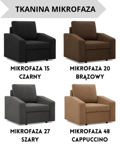 Fotel NUORO ścięty bok - Kolory do wyboru