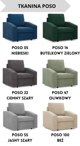 Fotel NUORO ścięty bok - Kolory do wyboru