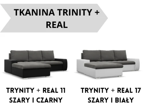 Narożnik ALATRI - Funkcja Spania | 2 Pojemniki | Kolory do wyboru