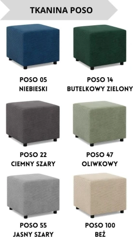 Pufa NUORO 50x50 - Kolory do wyboru