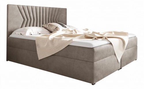 Łóżko 180x200 Kontynentalne Vicar + 2 Pojemniki + Materac + Toper  I Fancy 83 (Outlet -34262)
