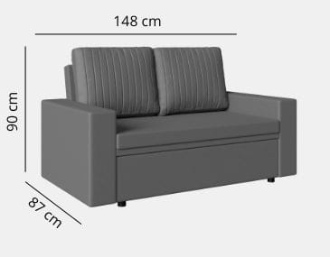 Sofa MARSALA 2-osobowa - Funkcja Spania | Pojemnik | Kolory do wyboru