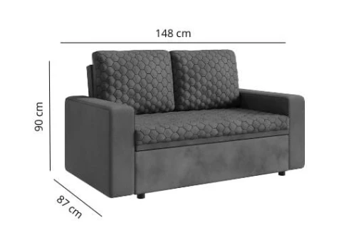 Sofa LIMANA 2-osobowa - Funkcja Spania | Pojemnik | Kolory do wyboru
