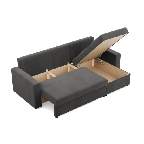 Narożnik NUORO prosty bok - Funkcja Spania | 2 Pojemniki | Jasmin 96 (Outlet -35949/O103)