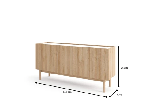 Komoda BOHO K144/68 Dąb riviera złoty , marmur bianco