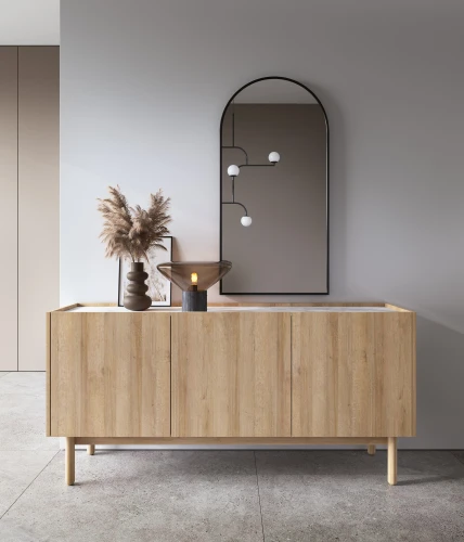 Komoda BOHO K144/68 Dąb riviera złoty , marmur bianco