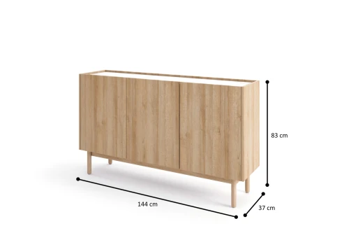 Komoda BOHO K144/83 Dąb riviera złoty , marmur bianco 