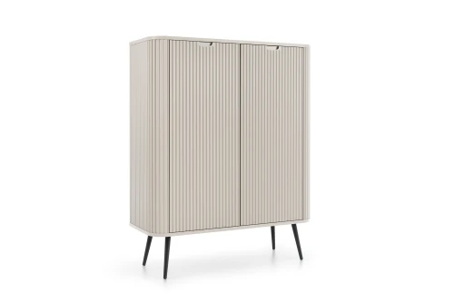 Komoda ZOVA K-103| Cashmere | Biały | Czarny 