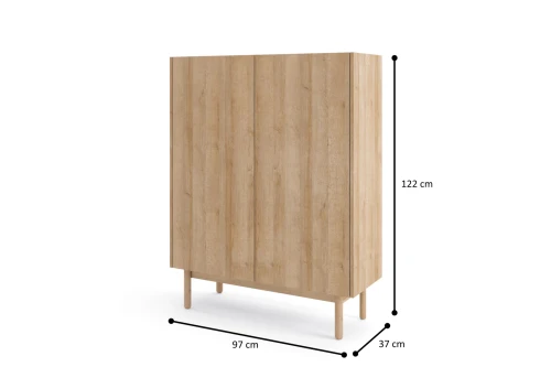   Komoda BOHO KD97 IDąb riviera złoty , marmur bianco