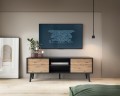 Szafka RTV-154 WILLOW  |Dąb artisan\ Czarny