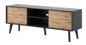 Szafka RTV-154 WILLOW  |Dąb artisan\ Czarny
