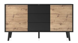 Komoda KSZ-154 WILLOW  |Dąb artisan\ Czarny  