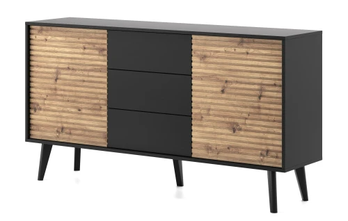 Komoda KSZ-154 WILLOW  |Dąb artisan\ Czarny  