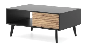 Stolik Kawowy L-104 WILLOW  |Dąb artisan\ Czarny