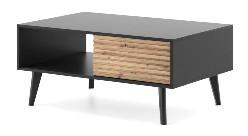 Stolik Kawowy L-104 WILLOW  |Dąb artisan\ Czarny