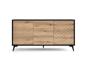 Komoda DIAMOND KSZ154 Dąb evoke I Czarny