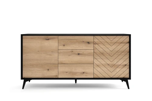 Komoda DIAMOND KSZ154 Dąb evoke I Czarny