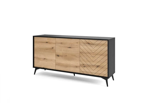 Komoda DIAMOND K154 Dąb evoke I Czarny 