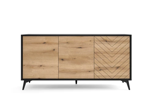 Komoda DIAMOND K154 Dąb evoke I Czarny 