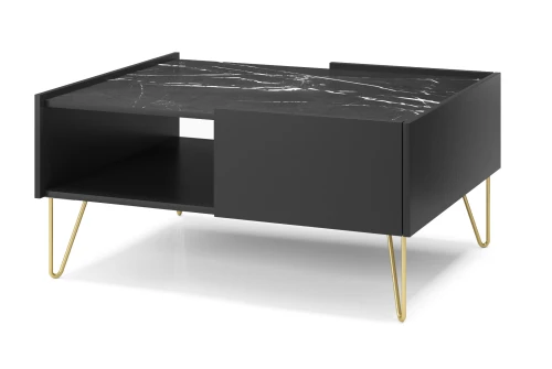 Ława HARMONY L97 Czarny grafit / marmur black  